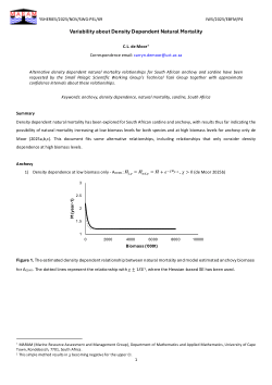 Variability about Density Dependent Natural Mortality