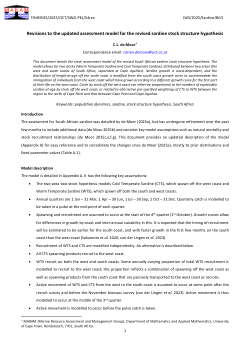 Revisions to the updated assessment model for the revised sardine stock structure hypothesis
