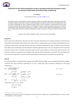 Projections of the sardine population using an operating model with parametric stock-recruitment relationships estimated during conditioning