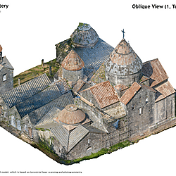 Oblique views of a 3D Model at the Sanahin Monastery heritage site