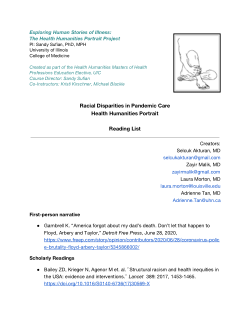 Racial Disparities in Pandemic Care Reading List