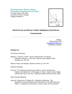 Global Poverty and Women's Health: Highlighting Untold Stories Teaching Guide