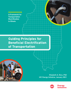 Guiding Principles for Beneficial Electrification of Transportation: A Framework for Transportation Electrification in Illinois