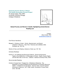 Global Poverty and Women's Health: Highlighting Untold Stories  Health Humanities Portrait Reading List