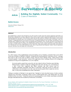 Building the Digitally Gated Community: The Case of Nextdoor