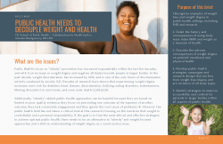 Public Health Needs to Decouple Weight and Health