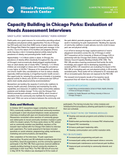 Capacity Building in Chicago Parks: Evaluation of Needs Assessment Interviews