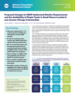 Proposed Changes to SNAP-Authorized Retailer Requirements and the Availability of Staple Foods in Small Stores Located in Low-Income Chicago Communities
