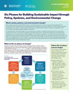 Six phases for building sustainable impact through policy, systems, and environmental change