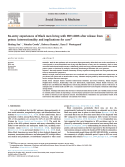 Re-entry experiences of Black men living with HIV/AIDS after release from prison: Intersectionality and implications for care