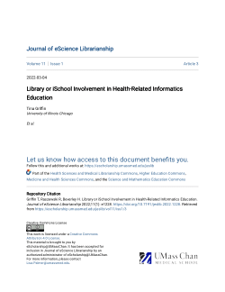 Library or iSchool involvement in Health-related informatics education