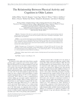 The Relationship Between Physical Activity and Cognition in Older Latinos
