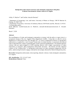 Immigration enforcement awareness and community engagement with police: Evidence from domestic violence calls in Los Angeles