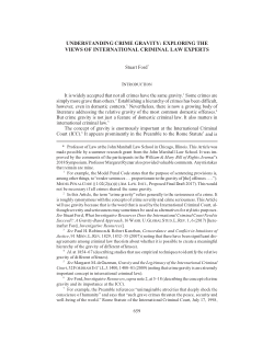 Understanding Crime Gravity: Exploring the Views of International Criminal Law Experts