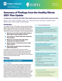 Summary of Findings From the Healthy Illinois 2021 Plan Update