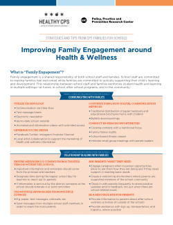 Improving Family Engagement around Health & Wellness