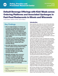 Default Beverage Offerings with Kids’ Meals across Ordering Platforms and Associated Upcharges in Fast-Food Restaurants in Illinois and Wisconsin