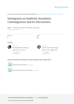 Immigrants as Symbolic Assailants: Crimmigration and Its Discontents
