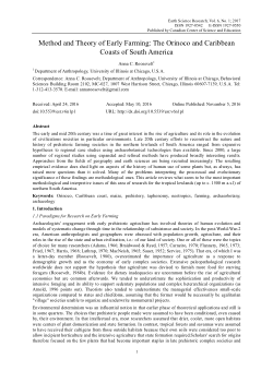 Method and Theory of Early Farming: The Orinoco and Caribbean Coasts of South America