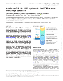 MatrisomeDB 2.0: 2023 updates to the ECM-protein knowledge database