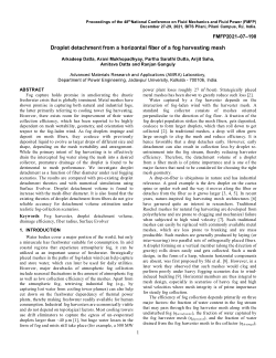 Droplet detachment from a horizontal fiber of a fog harvesting mesh