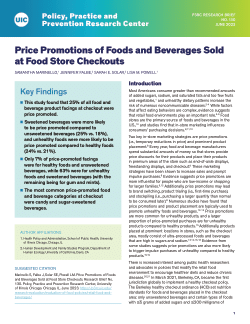 Price Promotions of Foods and Beverages Sold at Food Store Checkouts