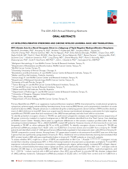 MYC-Alarmin Axis As a Novel Oncogenic Driver in a Subgroup of Triple Negative Myeloproliferative Neoplasms