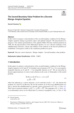 The Second Boundary Value Problem for a Discrete Monge–Ampère Equation
