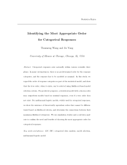 Identifying the Most Appropriate Order for Categorical Responses