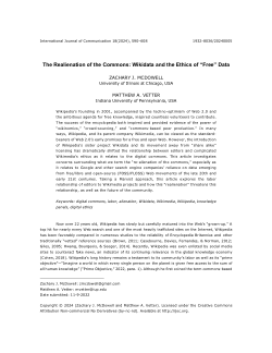 The Realienation of the Commons: Wikidata and the Ethics of “Free” Data