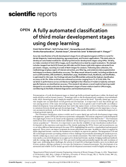A fully automated classification of third molar development stages using deep learning