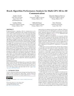 Bruck Algorithm Performance Analysis for Multi-GPU All-to-All Communication