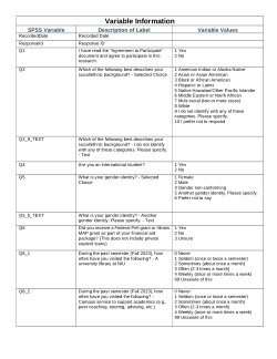 SAES Survey Data & Codebook Year 2: UIC & NIU