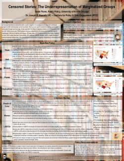 Censored Stories: The Underrepresentation of Marginalized Groups