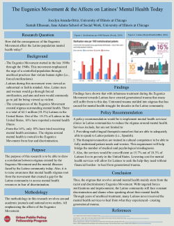 The Eugenics Movement & the Affects on Latinos' Mental Health Today