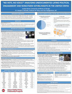 “NO VOTE, NO VOICE?”: ANALYZING UNDOCUMENTED LATINO POLITICAL ENGAGEMENT AND NONCITIZEN VOTING RIGHTS IN THE UNITED STATES