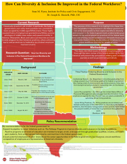 How can Diversity and Inclusion be Improved in the Federal Workforce?