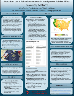 How does local police involvement in immigration policies affect community relations?