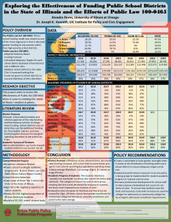 Exploring the Effectiveness of Funding Public School Districts in the State of Illinois and the Efforts of Public Law 100-0465