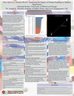 How Much is a Student Worth? Analyzing the Impact of School Funding on Student Opportunity?