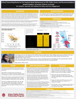 School Counseling Resources for Impoverished Adolescence in CPS: Policy Issues and Recommendations