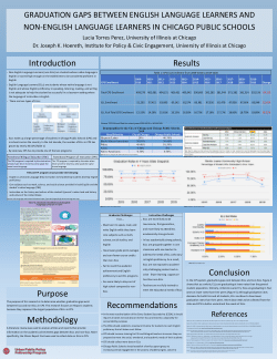 GRADUATION GAPS BETWEEN ENGLISH LANGUAGE LEARNERS AND NON-ENGLISH LANGUAGE LEARNERS IN CHICAGO PUBLIC SCHOOLS