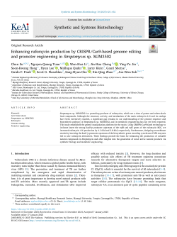 Enhancing rufomycin production by CRISPR/Cas9-based genome editing and promoter engineering in Streptomyces sp. MJM3502