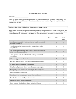 Don't Just Tick the Box: Encouraging Dialogue on Complex Animal and Human Health Issues -  Workshop Survey