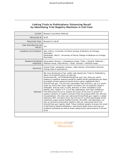 <i>Linking Trials to Publications: Enhancing Recall </i><i>by Identifying Trial Registry Mentions in Full-Text</i>