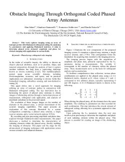 Obstacle Imaging Through Orthogonal Coded Phased Array Antennas