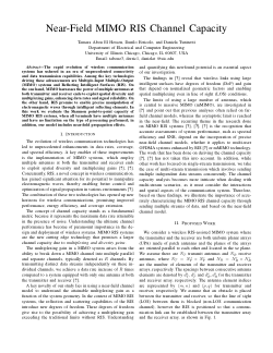 Near-Field MIMO RIS Channel Capacity