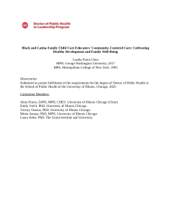 <b>Black and Latina Family Child Care Educators' </b><b>Community-Centered Care</b><b>: Cultivating Healthy Development and Family Well-Being</b>