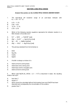 Analytical chemistry 2B: Theory