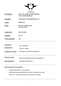 Hydraulic engineering 3A